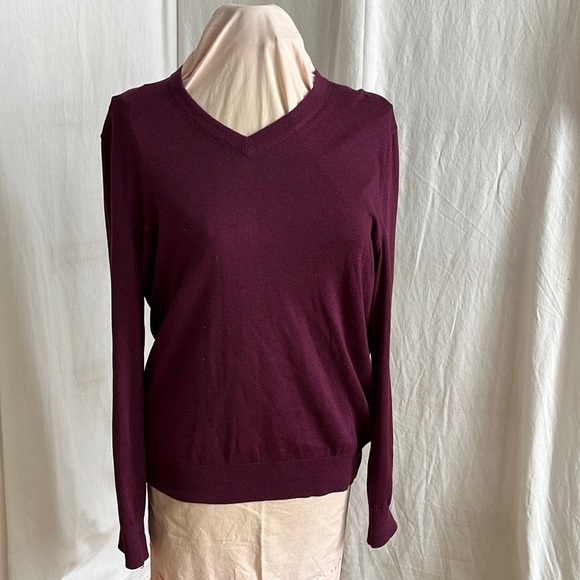Banana Republic Other - Banana Republic Luxury Blend Silk, Cotton and Cashmere Burgundy Sweater